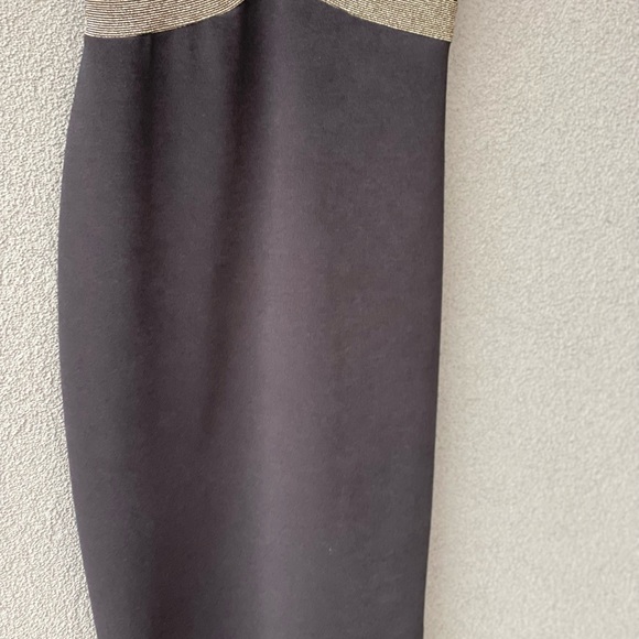 Joseph Ribkoff Size 10 Black and Gold Dress, Vintage Little Black Dress, Gift - Picture 4 of 14